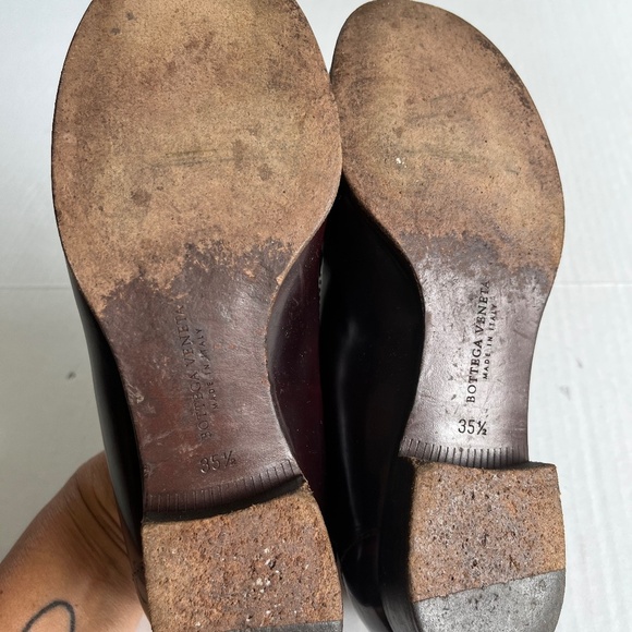 Bottega Veneta Sz 35.5 Merlot Astaire Calfskin Leather Slip On Loafer Shoes - Picture 8 of 9